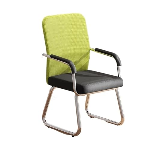 Bürostuhl Ergonomischer Atmungsaktiver Schreibtischstuhl aus Netzgewebe mit Armlehnen und verchromtem Metallrahmen. Ergonomischer Schreibtischstuhl. Bequemer Bürostuhl. Schreibtischstuhl(Green)