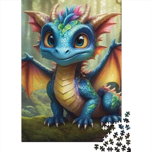 Kunstpuzzle für Erwachsene 1000 Teile Drachenbaby Holzpuzzle für Erwachsene Puzzle Nachhaltiges Puzzle für Erwachsene | Spiele (Größe: 75 x 50 cm)