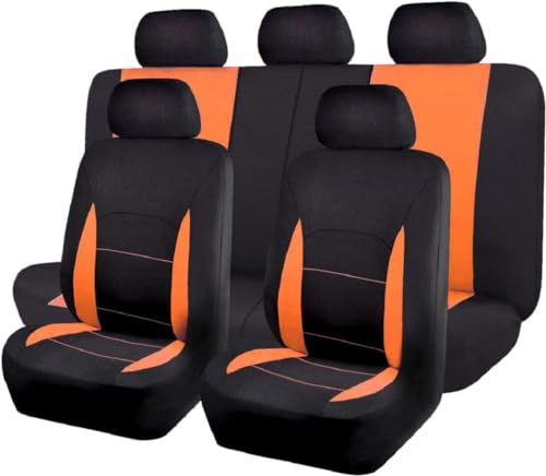 MAVNES Für Opel Corsa F Corsa-e MJ22 Corsa Edition 2019-2022 Autositzbezüge Kompletter Satz, Sitzschoner Sets Zubehör,Orange