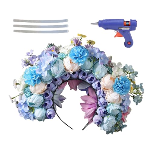 Mädchen Blumen Stirnband,Blumen Haarband - Dekorative Haarbänder,Blumenkronen-Stirnband-Bastelset, wunderschöne Braut-Stirnbänder für Hochzeitsfeier, Foto-Requisiten