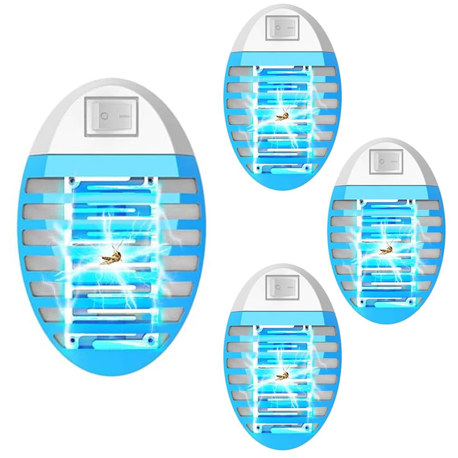 Mückenschutz,Mückenfalle Elektrischer, Elektrische Fliegen-Insektenfalle für Innen,Zuhause,Zimmer,Büro(4 Pack),Fliegenfalle Plug-In, Insektenvernichter