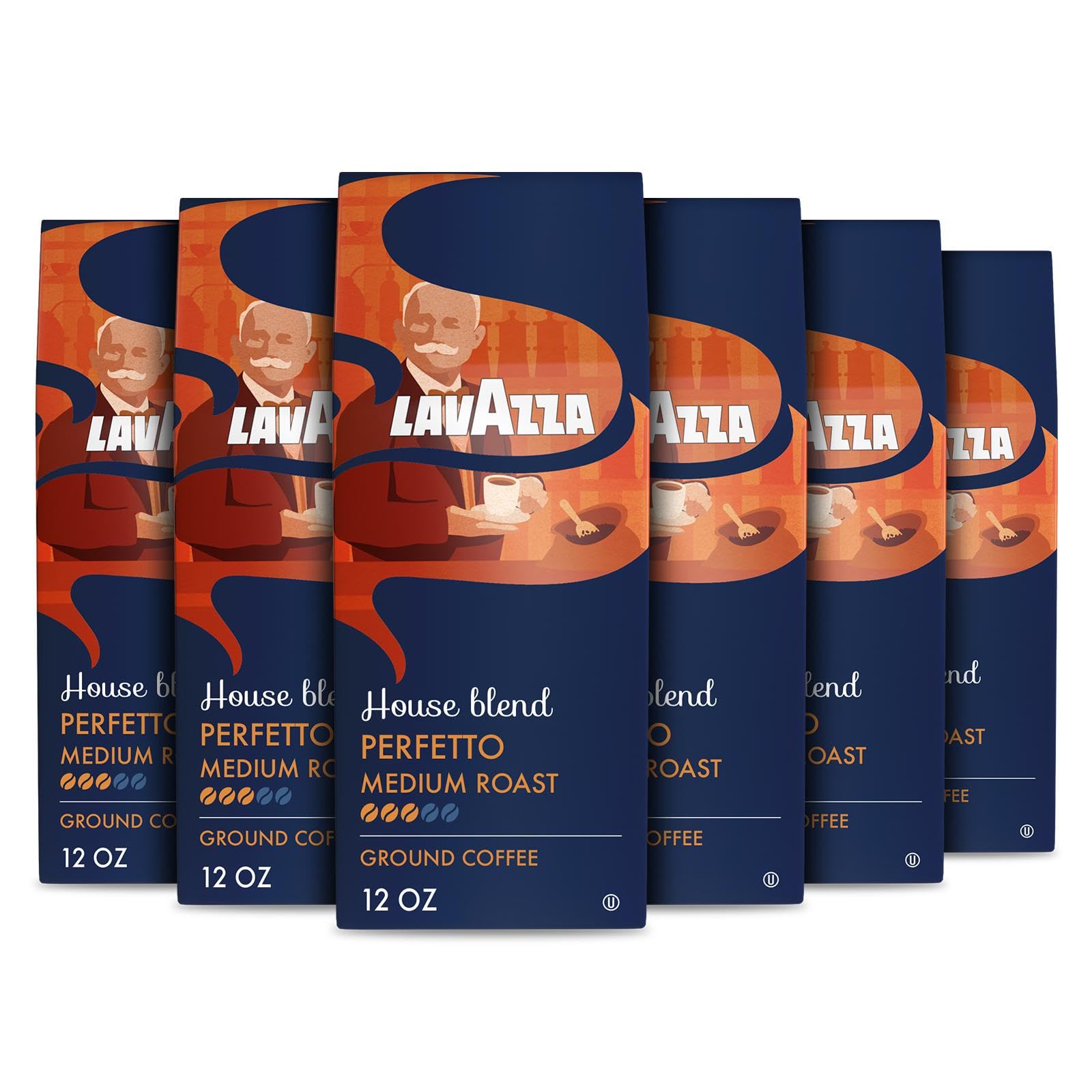 Lavazza Mischung aus gemahlenem Kaffee Perfetto, gerösteter mittlerer Espresso, 12 oz. Beutel (6er Pack)