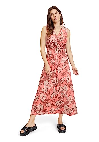 Cartoon Damen Maxikleid ohne Arm Pink/Brown,44