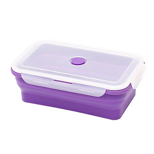 Große rechteckige Silikon-Lunchbox, faltbar, Lebensmittelbehälter, Schüssel, 1780 ml/2450 ml für Geschirr