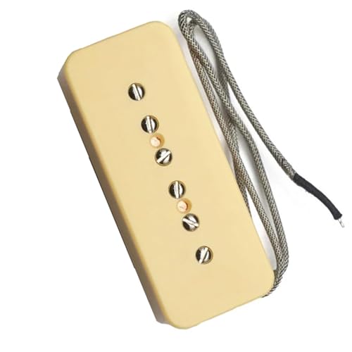 Geräuschloser Tonabnehmer, verstellbare Schrauben, Polstücke für E-Gitarre, Humbucker, gelber Tonabnehmer Single-Coil-Tonabnehmer (Color : Neck)