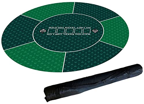 BFVAKBKYT Professionelle Pokermatte für Tische, Rutschfestes professionelles Texas Hold'em-Tisch-Layout, mit Faltbarer Tragetasche, perfekt for Familienfeiern(Green,120cm/47inch)