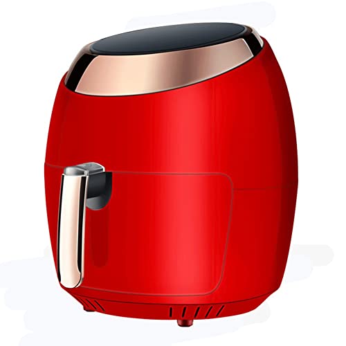 Multifunktionale Airfryer 7 Kochvoreinstellungen Touch-Tasten 12 empfohlene Rezepte 7,4QT Airfryer Elektrischer Ofen Doppeltopf, Geringes Fett/niedrige Hitze (Color : Red) Vision Ambitionous