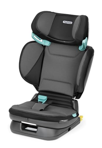 Peg Perego Viaggio Flex Autositz ISOFIX mit fortschrittlicher Technologie, verstellbar, klappbar, verstärkte Rückenlehne, für Kinder von 100 bis 150 cm (3-12 Jahre), 15-36 kg, Crystal Black