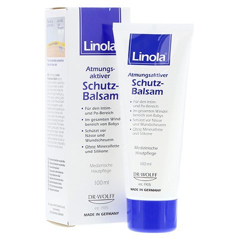 Linola atmungsaktiver Schutzbalsam Spar-Set 2x100ml; für den Intim-Po-Bereich, auch für babys; ohne Mineralfette und Silikone