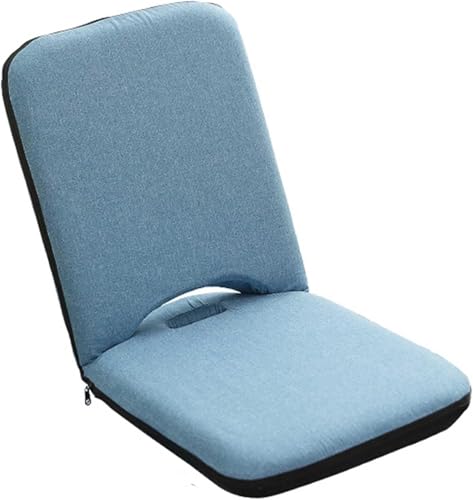 Bodenstuhl Klappbar, Tragbarer Bodenstuhl Mit Rückenstütze Japanischer Beinloser Bodenstuhl 5 Geschwindigkeiten Höhenverstellbar,Bodensofa Bodenkissen Reading Chair B,43 * 52 * 50cm