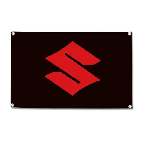 Fahne SU.ZU.KI, Druck Hof-Banner, Flagge(Black,96x144cm)