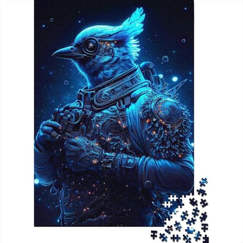 Blue Jay Brigade Holzpuzzle für Erwachsene und Teenager, Kunstpuzzle für Erwachsene, 1000 Teile, Holzpuzzle für Erwachsene und Teenager 29,53x19,69 Zoll