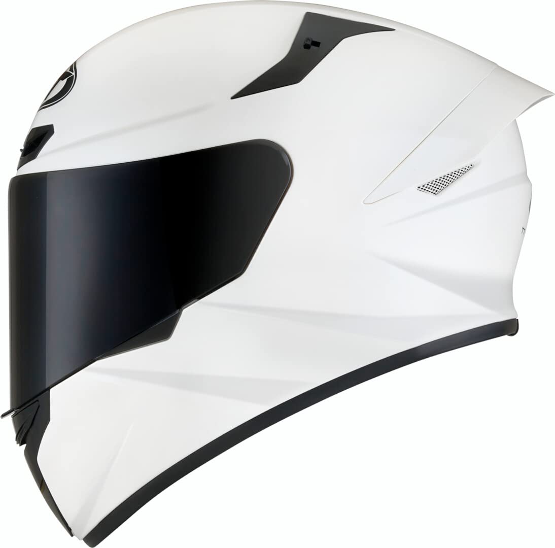 KYT TT Course Plain Helm (White,XL)