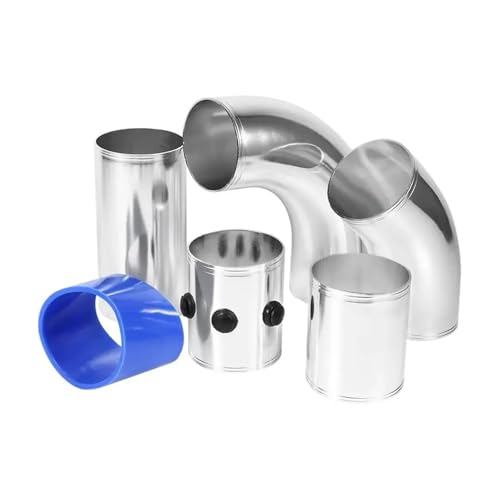 Induktion Schlauch Kit Universelles 3-Zoll-76-mm-Lufteinlassrohr, Aluminiumlegierung, Turbo-Ansaugrohr, Direkt-Kaltluftfilter, Einspritzsystem, Auto-Ansaugrohrsatz Auto Luftansaug