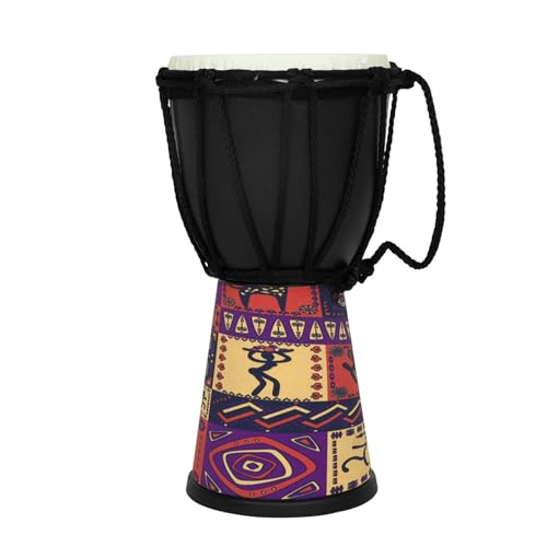 MEELYHOME Afrikanische Handtrommel 4 Zoll Beruf Afrikanische Djembe Trommel PVC Ziegenhaut Handtrommel Musical Handheld Percussion Instrumente