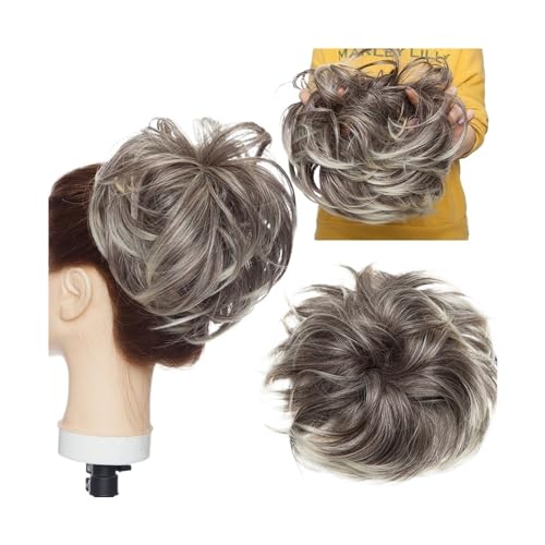 Haarteile Haarknoten Synthetischer, zerzauster Haarknoten, Chignon-Haar, elastisches Band, Messy Bun-Haarteil, kurze Pferdeschwanz-Haarverlängerung for Frauen Brötchen Haare(1840)