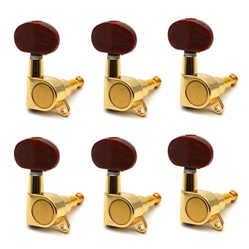 6 Stücke Gesperrte String Tuning Pegs Tasten Tuner Machine Köpfe Für Akustische E-Gitarrenschloss Gitarrenzubehör Stimmwirbel Mechaniken (Color : 6 Right)