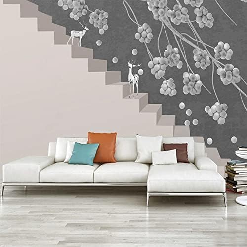 XLMING Architektonische Geometrische Schritte Kunst Baum 3D Tapete Home Dekoration Wohnzimmer Sofa Schlafzimmer Tv Hintergrund Wand-250cm×170cm