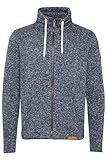 Solid SDLuki Herren Sweatjacke Fleecejacke Sweatshirtjacke mit Stehkragen Kordel Kängurutasche Regular fit, Größe:S, Farbe:Insignia Blue Melange (8991)