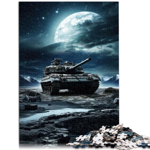 Puzzle für Tiger, Panzer und Mond | Puzzle 1000 Teile für Erwachsene, Holzpuzzle, Familienspiele, Weihnachts- und Geburtstagsgeschenke, 1000 Teile (50 x 75 cm)