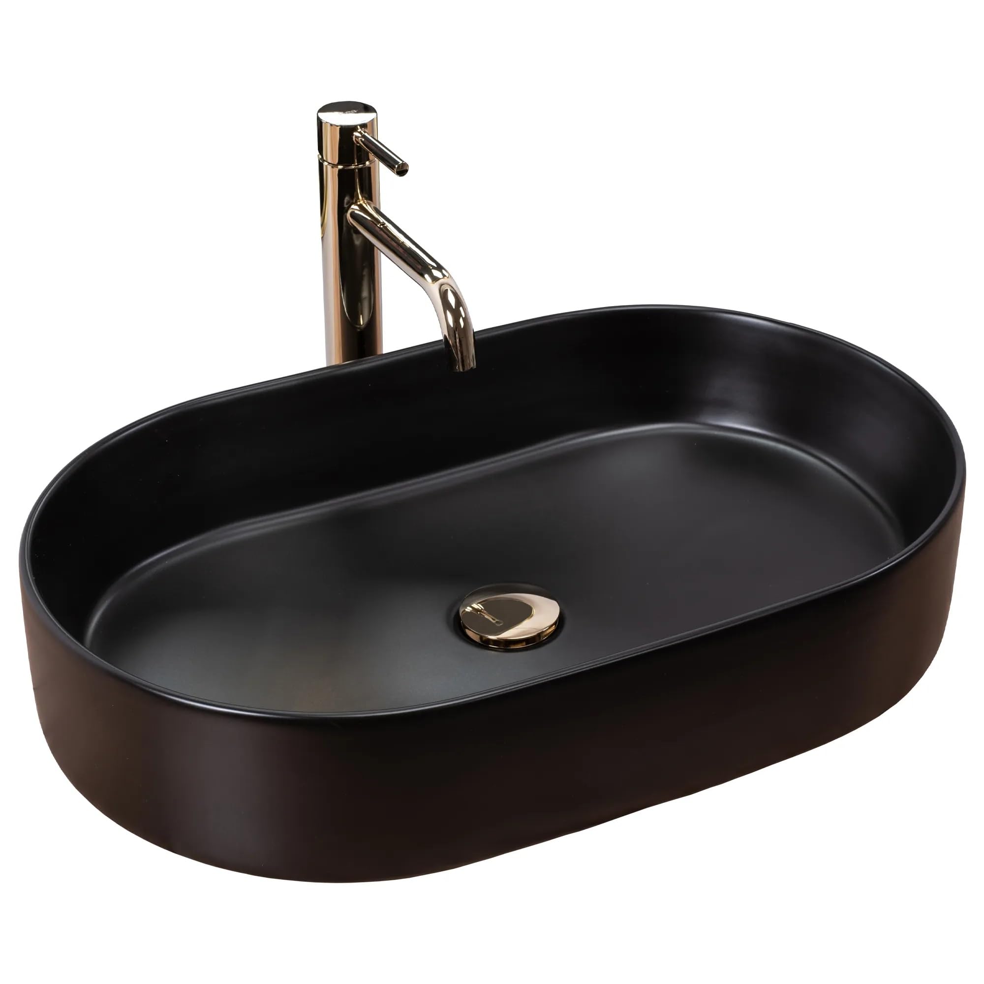 Rea REA-U1062 NADIA 60 Aufsatzwaschbecken, Black matt