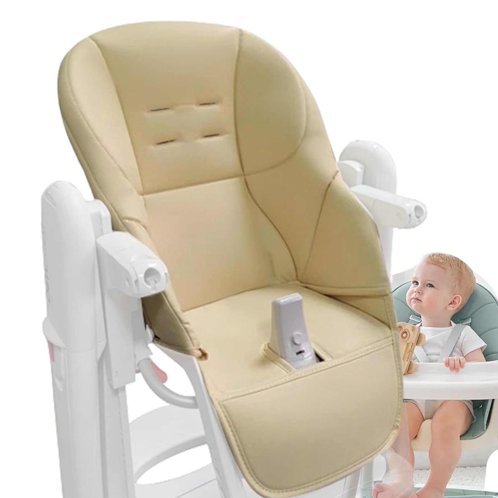 Kinder Esszimmerstuhlkissen, Baby Hochstuhl Kissen, Esszimmerstuhl PU Leder Sitzkissen, Multifunktionales Hochstuhl Sitzauflage, Universelle Hochstuhl Bezüge Für Kleinkinder Kinder