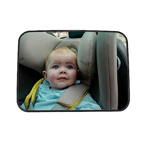 EZIMOOV Baby-Autospiegel Rücksitz - Rückspiegel Rückwärts gerichteter Autositz, um Ihr Kind sicher zu sehen - Recycelter Kunststoff :Recyceltes Material und Verpackung - Großansicht und Nettoansicht