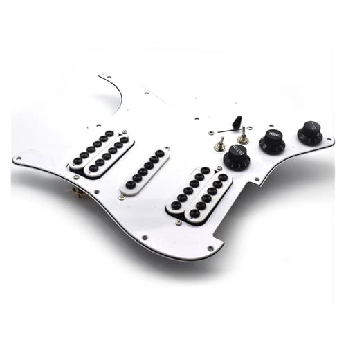 Schlagbrett Tonabnehmer für E Gitarre SSH Gitarren-Schlagbrett-Verkabelung geladen vorverdrahtet + Stummschalter ST E-Gitarre Doppelspule Pickup Multi Color