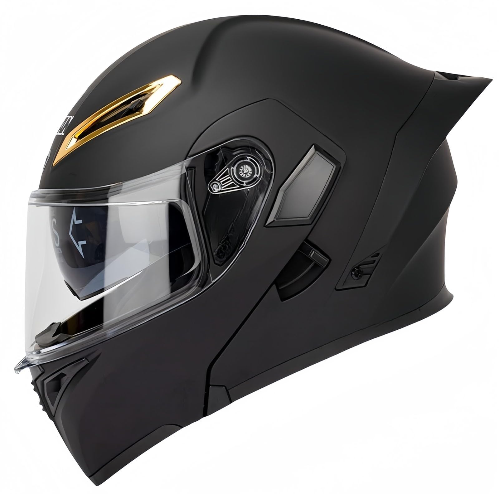 Modularer Motorradhelm, ECE-Geprüft, Hochklappbarer Motorradhelm Für Erwachsene Mit Doppelvisier Für Männer Und Frauen, Rollerhelm, Integralhelm, Doppeltes Antibeschlagvisier G,XXL63-64CM