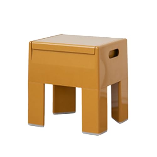 GFPHBJ Fußhocker, Quadratischer ABS-Kunststoff-Ottomane, Moderner Verdickter Rutschfester Niedriger Hocker, Beistelltisch Für Zuhause, Wohnzimmer,14.9" L x 12.59" W x 15.7" H,D