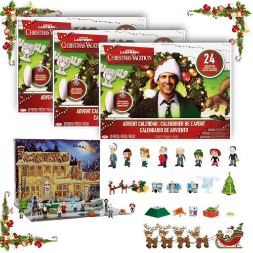 Weihnachtskalender Adventskalender 2024, National Lampoon's Christmas Vacation Adventskalender,24 Tage Weihnachtskalender 2024,Weihnachts Countdown Kalender, Griswold Christmas Adventskalender (3Pcs)