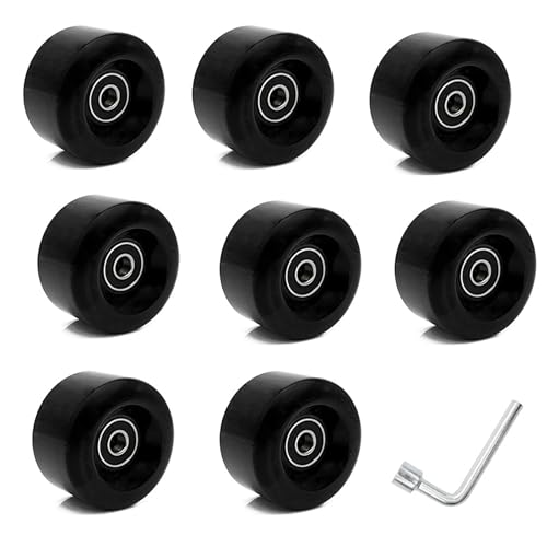 BFVAKBKYT Rollschuh-Räder, Ersatz-Skateboard-Rollen, Skateboard-Rollen 82A, Ersatzzubehör for Inline-Roller, 8er-Pack(Black)