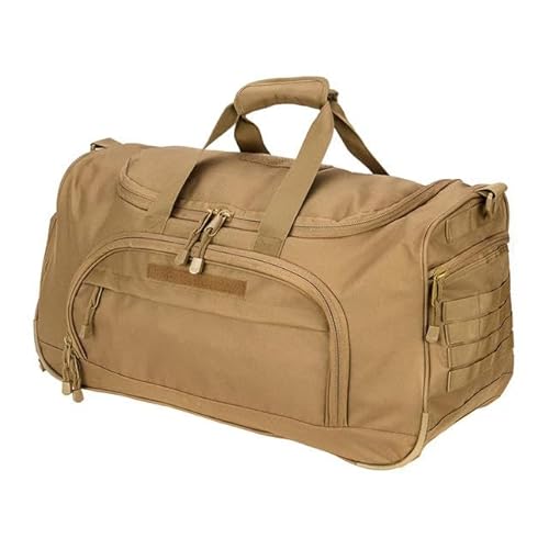 Reisetasche 50-L-Reise-Fitness-Tasche Klappbares Fitnessbeutel Handgepäck Duffel Bag Mit Schuhtasche Für Männer Und Frauen-Braun