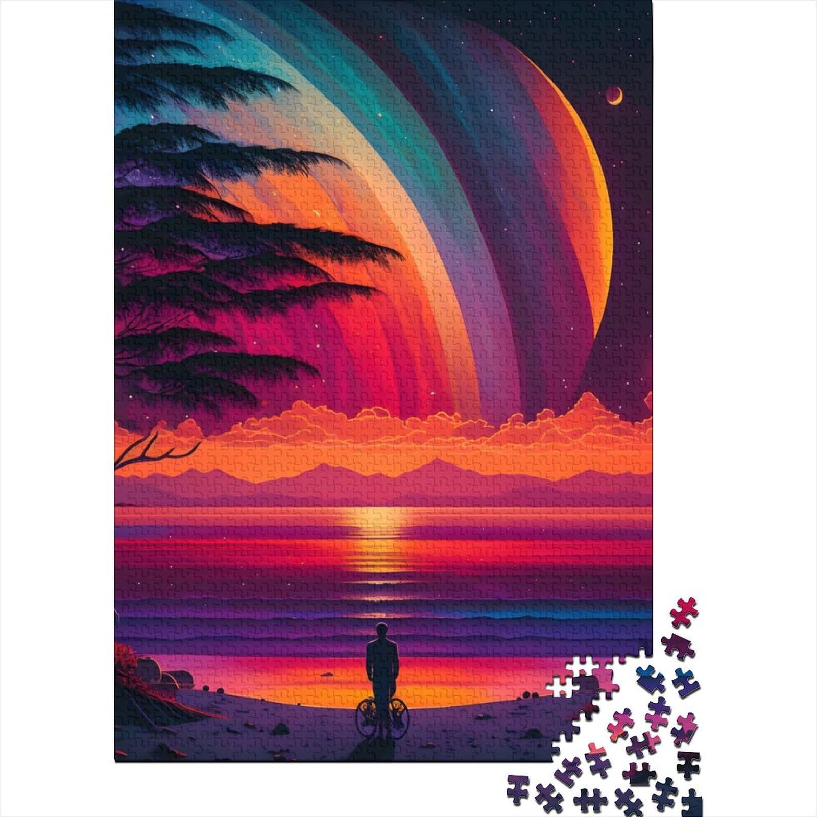 Bunte Natur für Erwachsene, 1000-teiliges Puzzle, 1000-teiliges Puzzle für Erwachsene und Teenager, Holzpuzzle für Erwachsene und Teenager (29,53 x 19,69 Zoll)