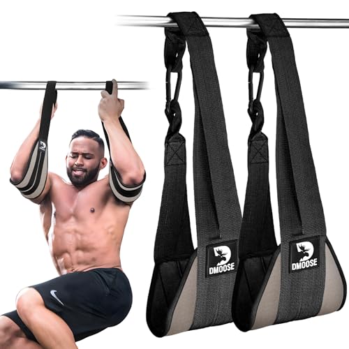 DMoose Ab Straps-Bauchmuskelschlaufen für Bauchtraining-Doppelte Riemen und Nähte, reißfestes Material, längere und dickere Trainingsschlaufen-Premium Beinheben Training schlaufen Für Sixpacks