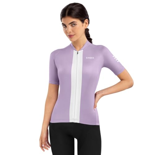 SIROKO - Radtrikots für Damen M3 Acadia - M - Mauve/Weiß