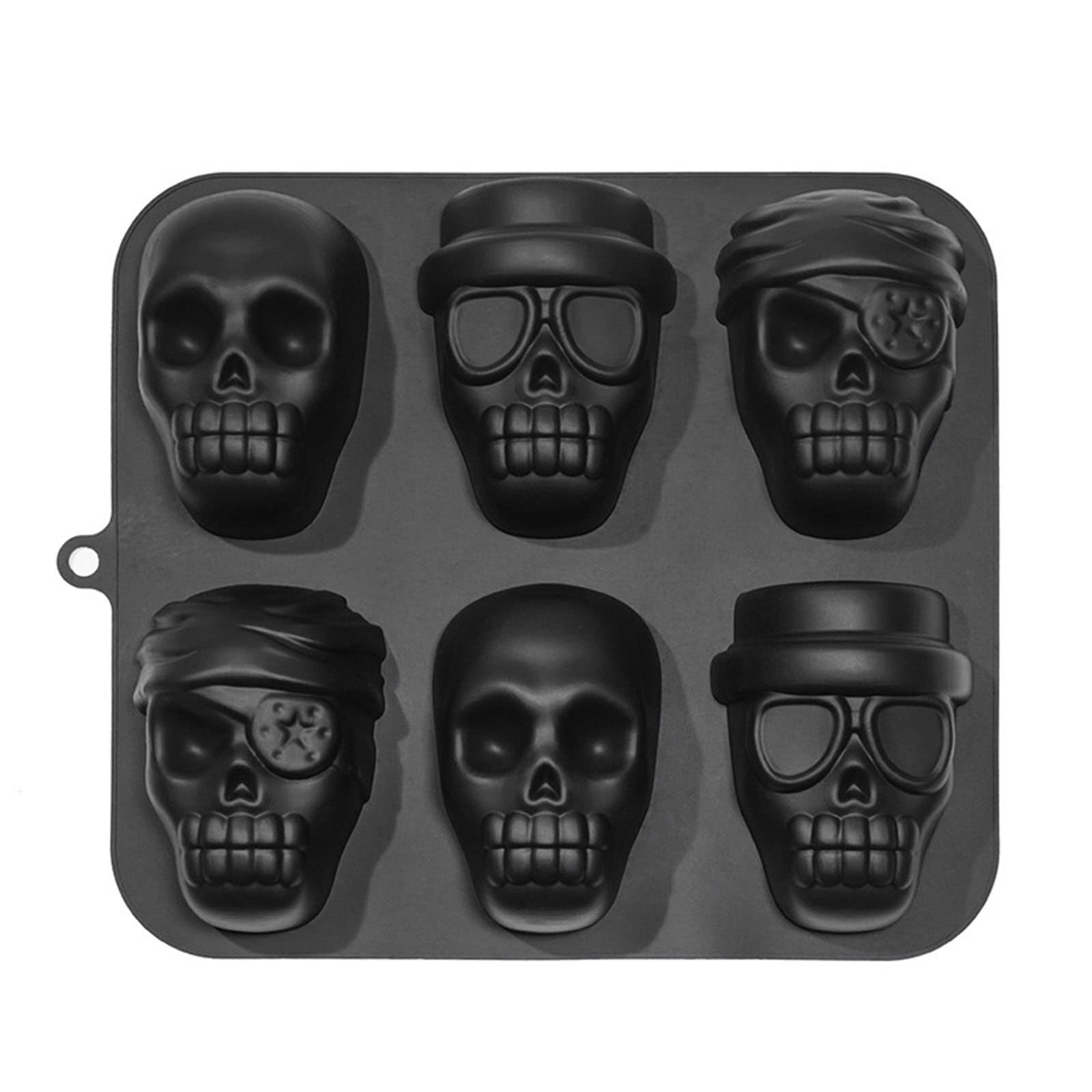 6 Löcher Eiskugel Formen Totenkopf Förmige Eiswürfelbereiter Silikon Eiswürfelform Eiswürfel Formen Eiswürfelschalen Für Cocktail Whisky