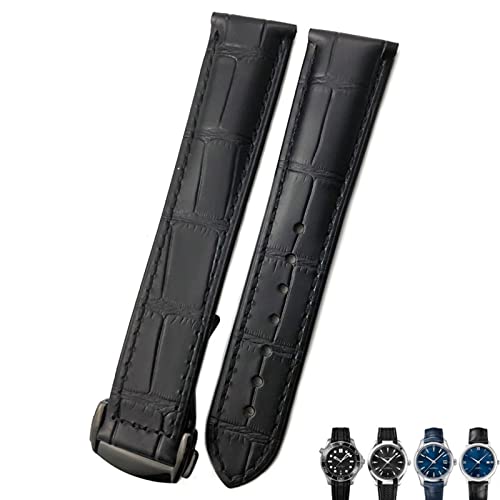 BANDKIT Uhrenarmband aus Rindsleder, für Omega Seamaster 300 Speedmaster Uhrenarmbänder, 21 mm, 20 mm, 22 mm, 22 mm, Achat