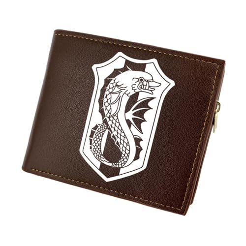 RYNDEX Black Clov-er Anime Geldbeutel, Schmale Bi-Fold Kleines Portemonnaie, PU-Leder Geldbörse Brieftasche Wallet, für Teenager und Junge Mädchen(Color:Multicolor 3)