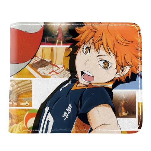 RYNDEX Haiky-uu!! Kartenetui Anime, Zweifach Gefalteter Geldbörse Klein, PU Leather Geldbörse Brieftasche Wallet(Color:Multicolor 5)