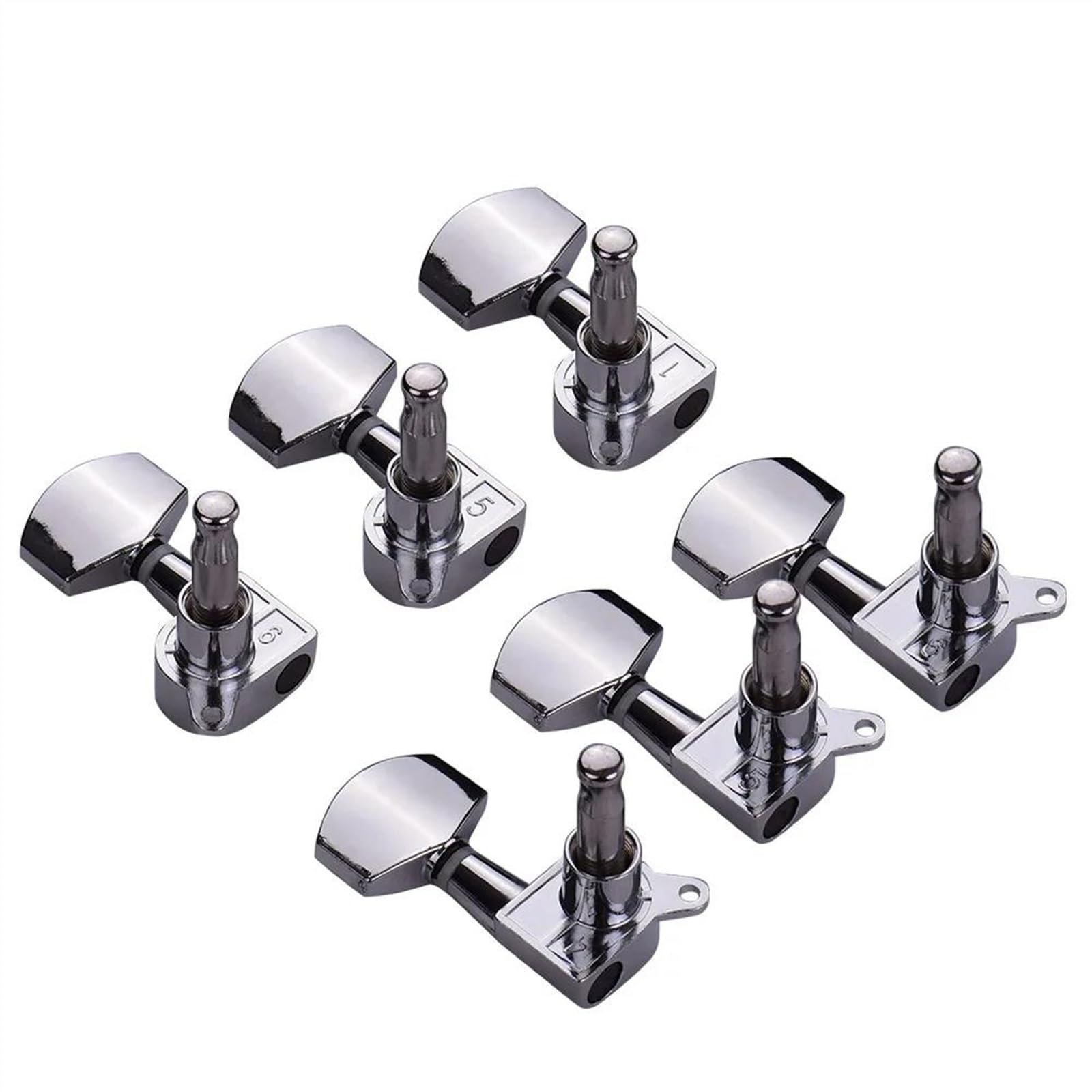 Strings Tuning Pegs Mechaniken Für Gitarre 6 Stück 3L3R vollständig geschlossene Stimmwirbel für Gitarrensaiten, Stimmwirbel für Folk-Gitarre