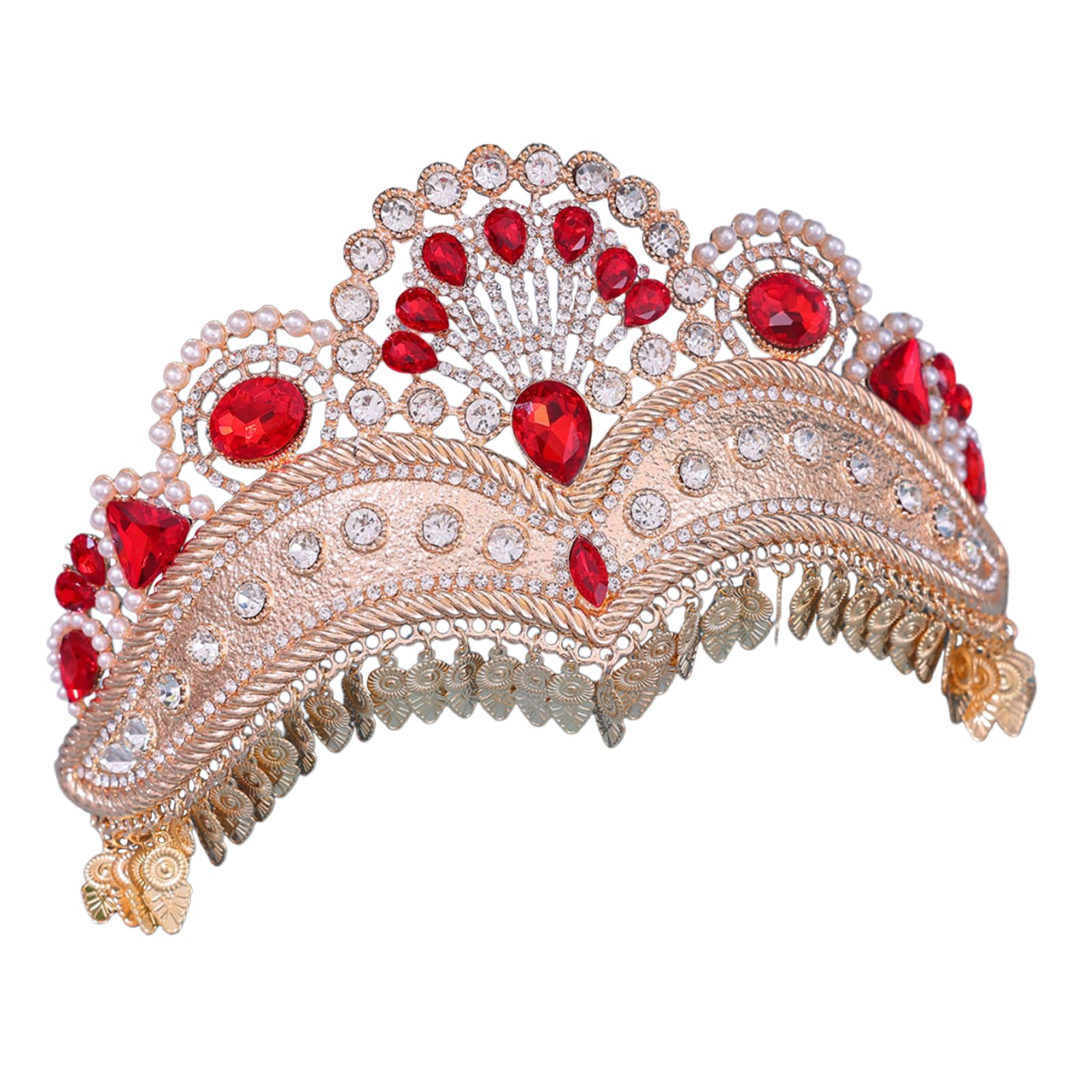 Mllepjdh Elegante Strass-Tiaras, stilvolles Hochzeits-Haar-Accessoire für Frauen, verstellbare Braut-Kopfbedeckung, modischer Schmuck