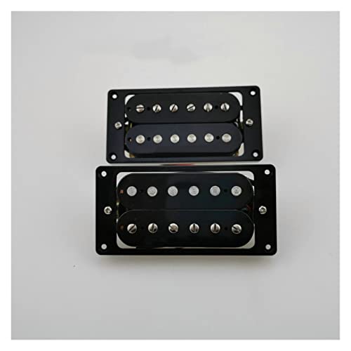 ZENGXUE Gitarre Pickups Humbucker Pickups E-Gitarren- Pickups Zebra/Schwarz-Set Humbucker Tonabnehmer Set (Color : Pickups Black)