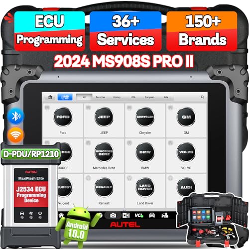 Autel MaxiSYS MS908S PRO II: 2024 J2534 ECU Programmierung Kodierung Anpassung, Level-Up von MS908S Pro Elite MK908P, Gleiche Programmierung wie Ultra MS919 MS909, Android 10 [Deutsch Unterstützen]