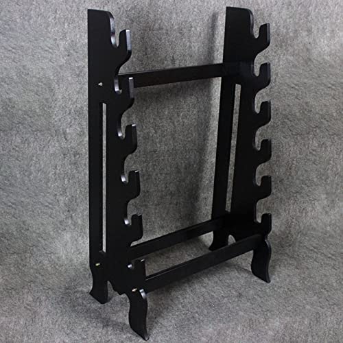 Miuxe Sword Display Stand Holder, 6/8/10-Fußböden Hölzernen Boden Stehend Integrierte Messerregal, Große Einstellbare Multilayer Halter Katana Stand Für Die Speicherung Verschiedener Schwerter