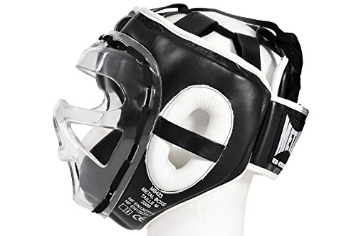 Metal Boxe Schutzmaske, Kampfsport/Martial Arts, Schwarz, Größe XL