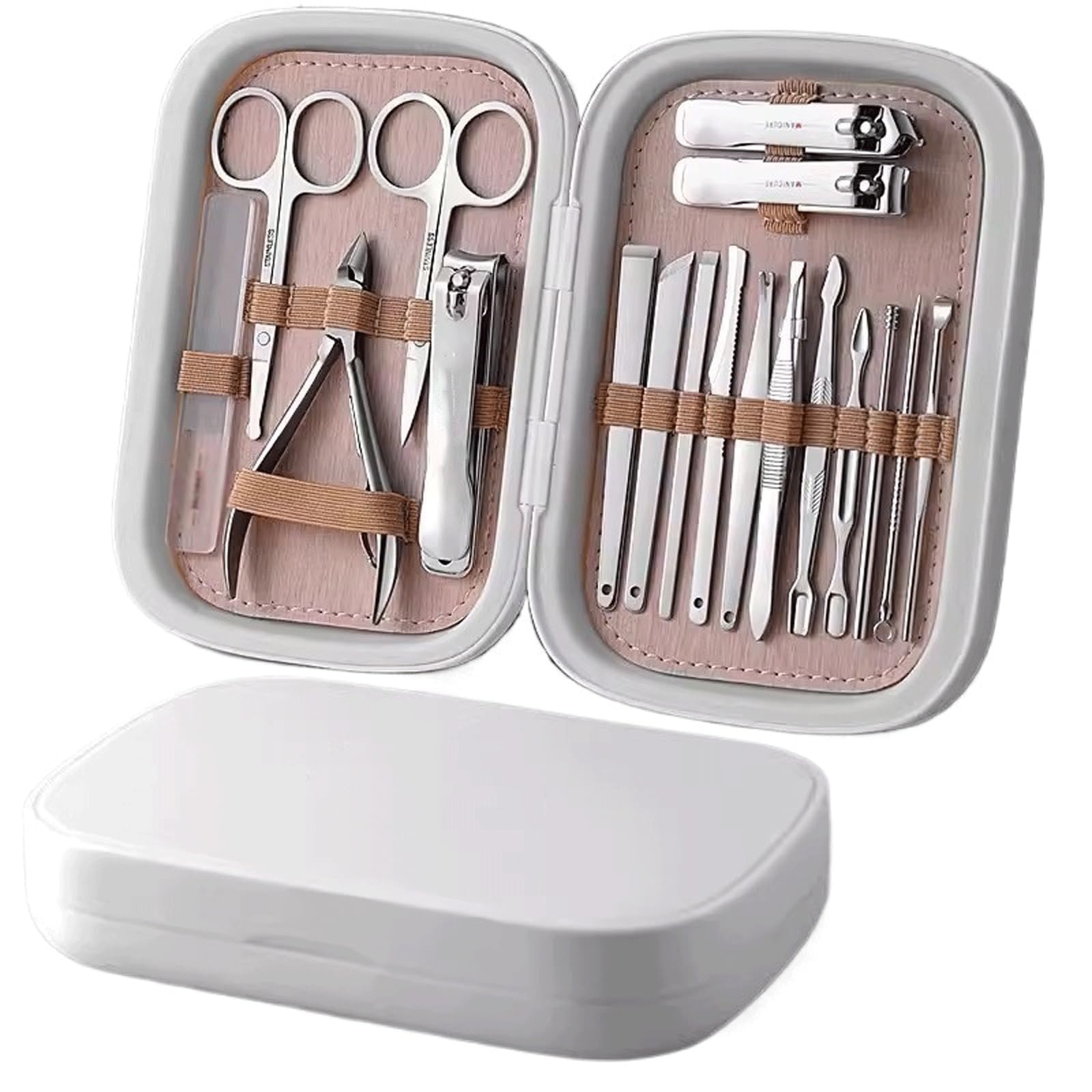 Maniküre Set Nagelknipser-Set, Nagelknipser for Herren, Haushalts-Pediküre, originelle Dekoration, Fußhautschere, Werkzeugzange Profi Nagelknipser Set(Weiß)