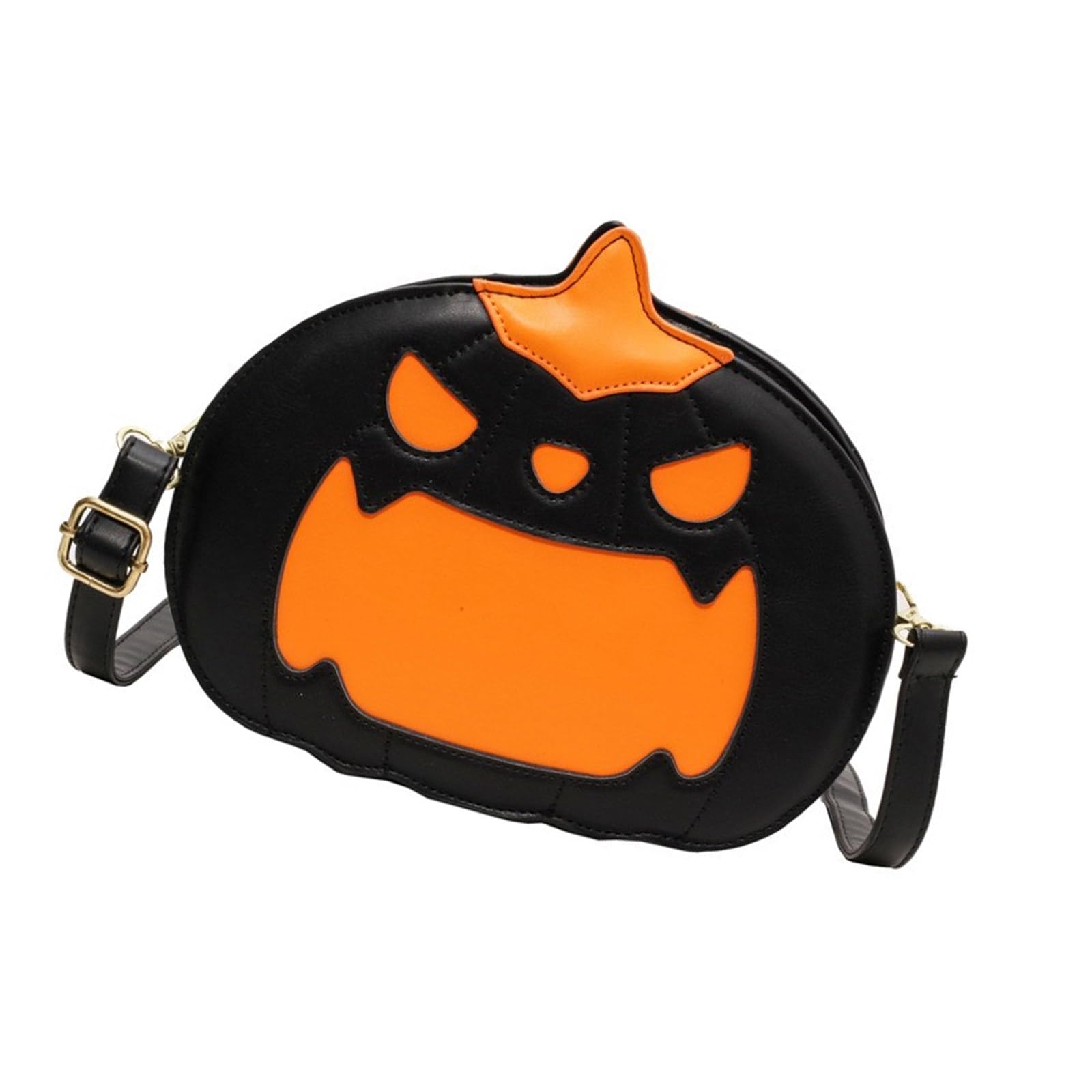 Neuheit Halloween Devil Pumpkin Umhängetasche Weichem Polyesterfutter Verstellbarer Riemen PU Umhängetasche