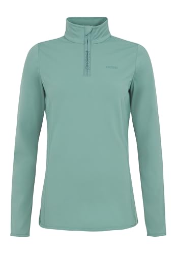 Protest Damen Oberteil Mit 1/4 Reißverschluss FABRIZ Stretch Crocodile Green S/36