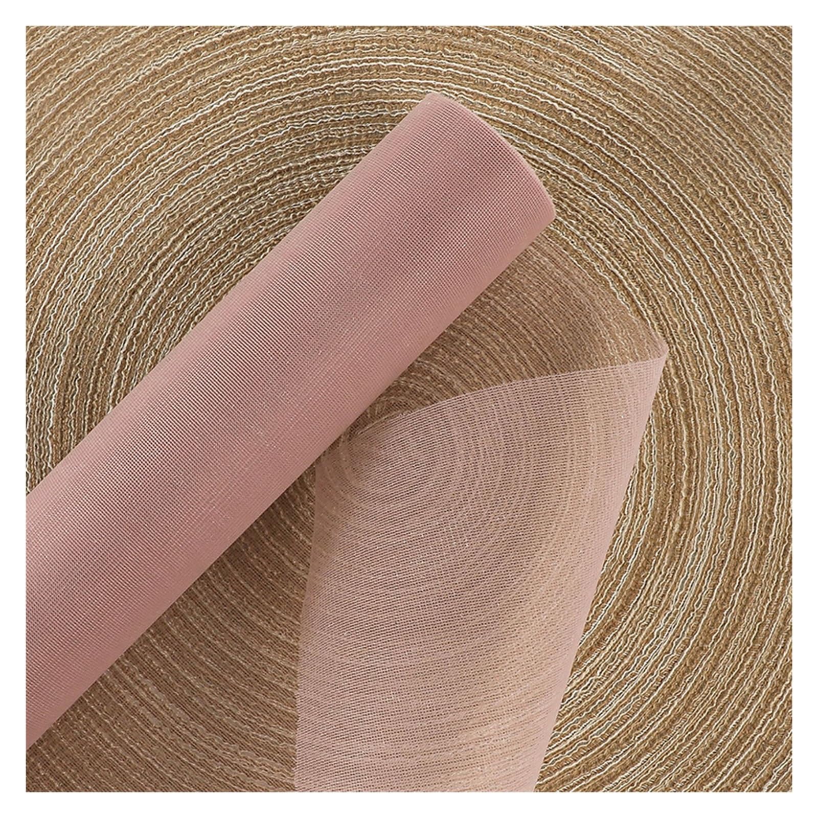 Blumen Geschenkpapier 50 cm x 5 Yard Blumenverpackungspapier, Netz, Geschenkverpackung, Netzgarn, Blumenverpackung, weicher Tüll, Blumenstrauß, Blumenverpackungsrolle(Light Pink)